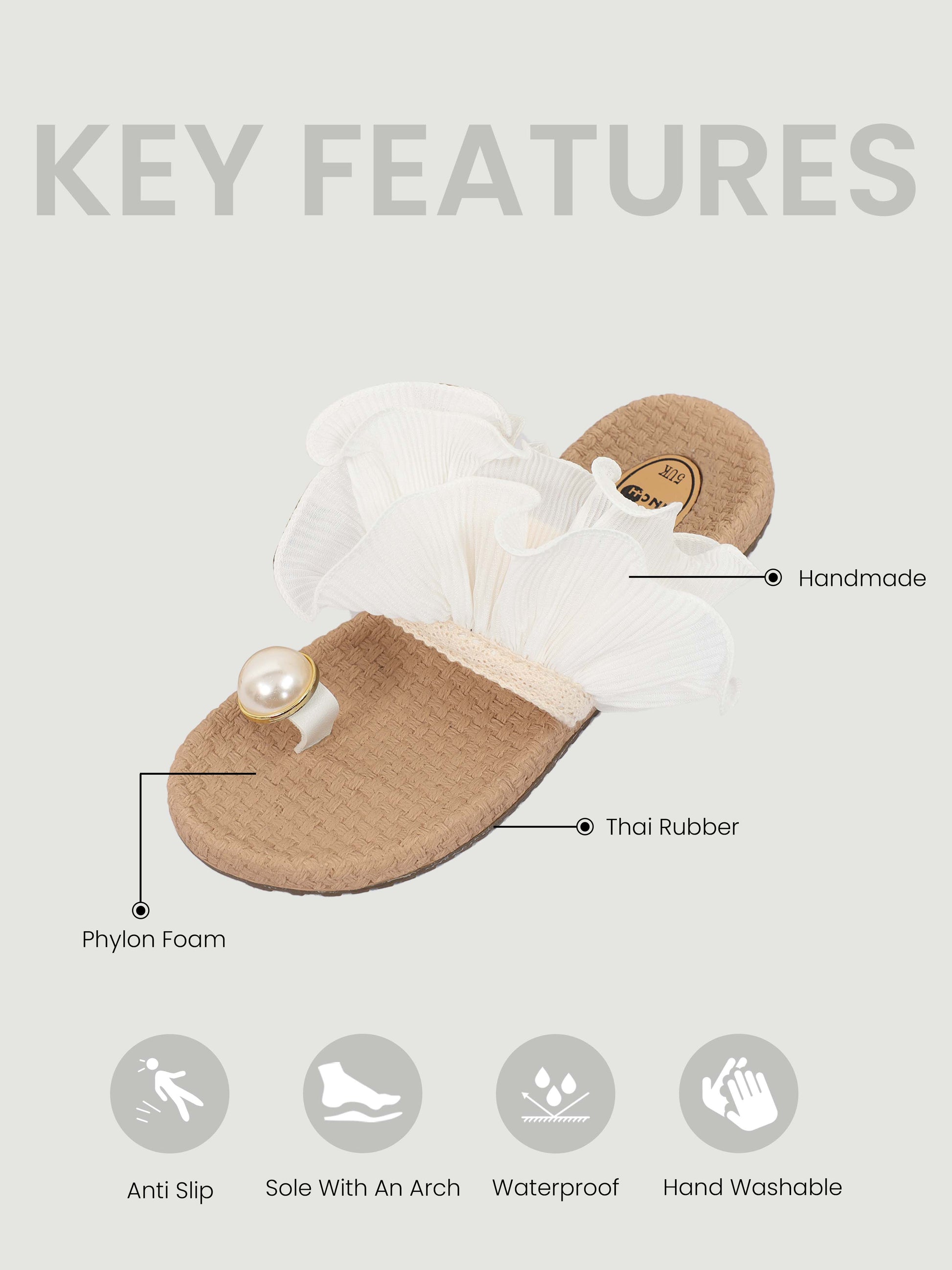 White Trendy Footwear For Women 