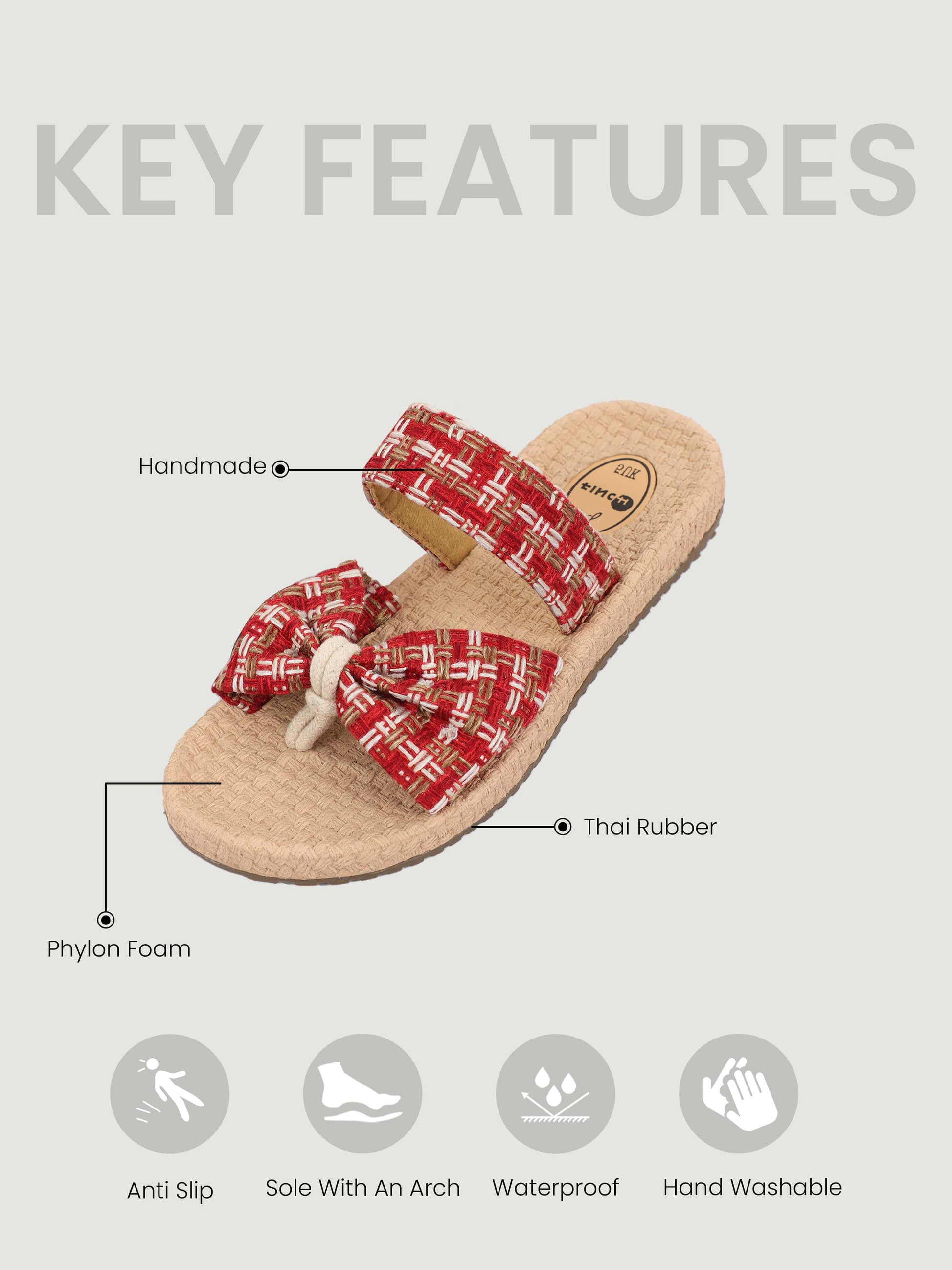 Red Color Stylish Footwear For Women 